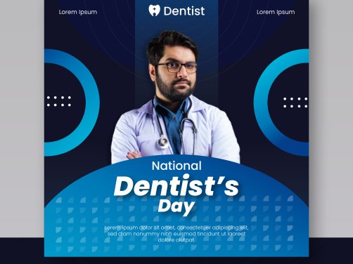 National dentist day celebration social media post template1