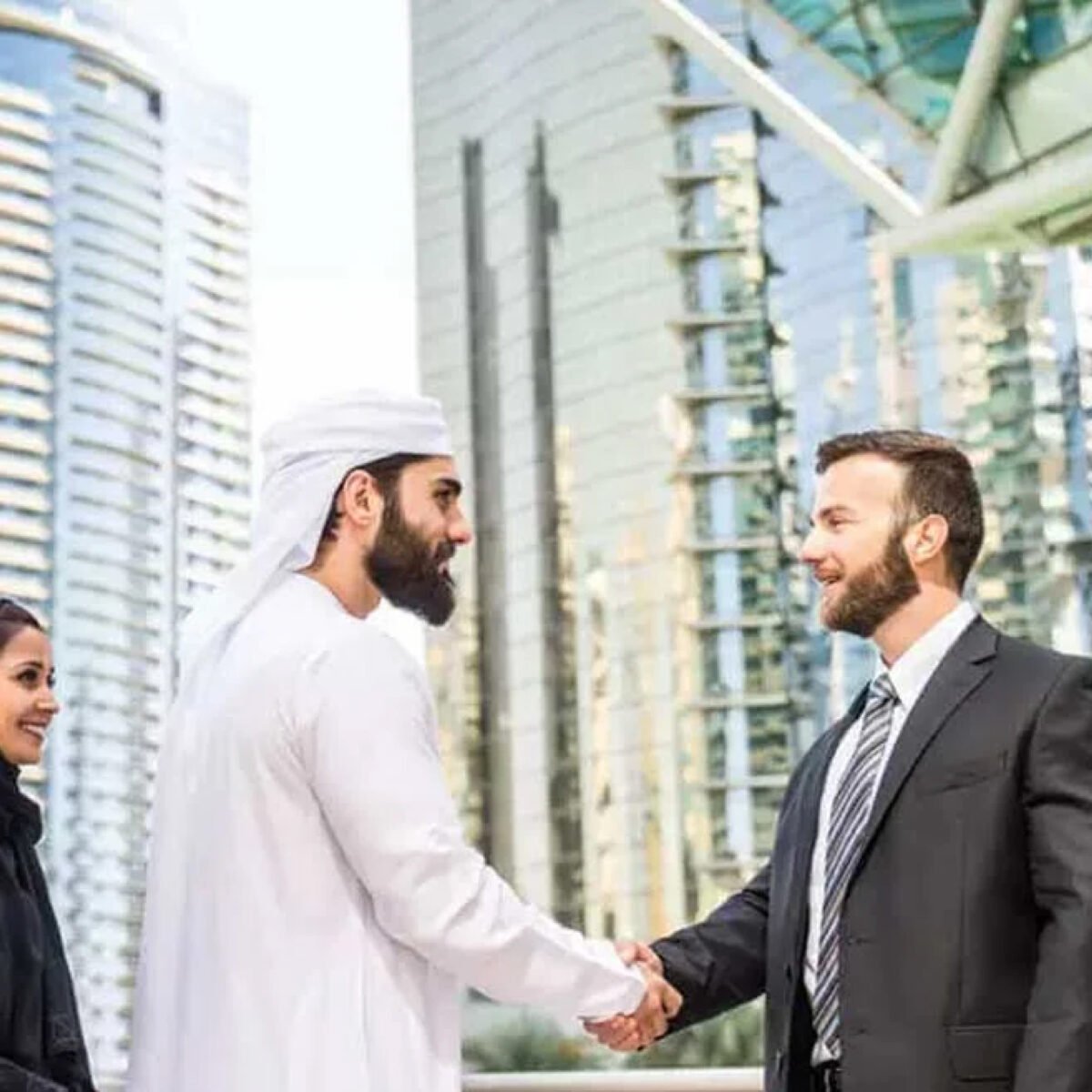 Professional team analyzing SEO data for a Dubai business